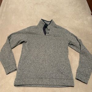 Eddie Bauer Gray Quarter-Zip Pullover